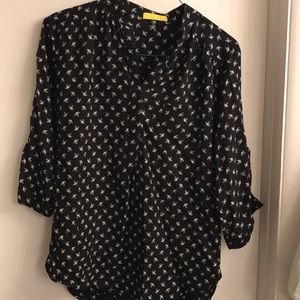 Half button down blouse